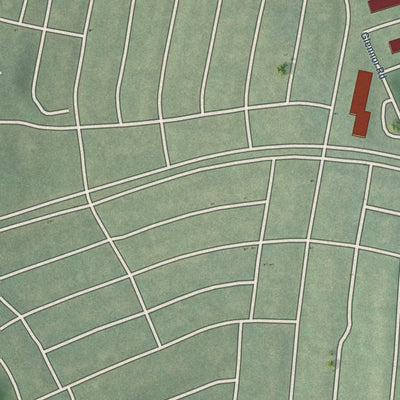 Second close-up of the map of Idlewood, Maryland print showing more streets and buildings