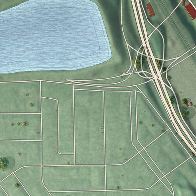 Second close-up of the map of Jones Falls Area, Maryland print showing more streets and buildings