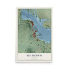 Map of Key Highway, Maryland, 12 x 18 inch unframed archival matte print