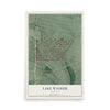 Map of Lake Walker, Maryland, 12 x 18 inch unframed archival matte print