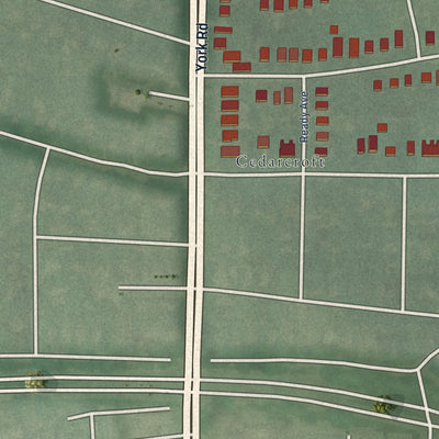 Close-up of the map of Lake Walker, Maryland print showing street and building detail