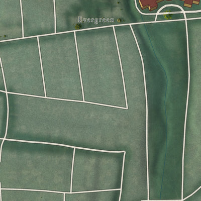 Second close-up of the map of Loyola-Notre Dame, Maryland print showing more streets and buildings
