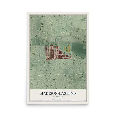 Map of Madison-Eastend, Maryland, 12 x 18 inch unframed archival matte print