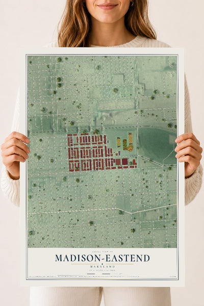 Map of Madison-Eastend, Maryland, 18 x 24 inch unframed archival matte print