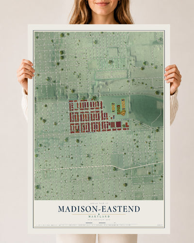 Map of Madison-Eastend, Maryland, 24 x 36 inch unframed archival matte print