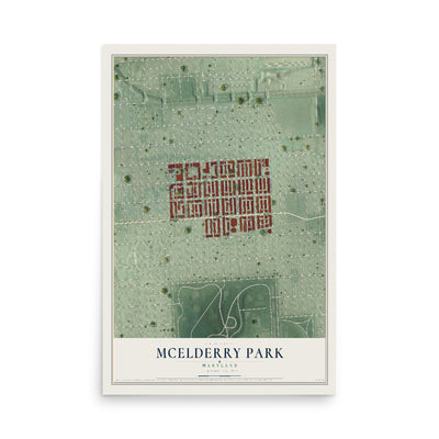 Map of McElderry Park, Maryland, 12 x 18 inch unframed archival matte print