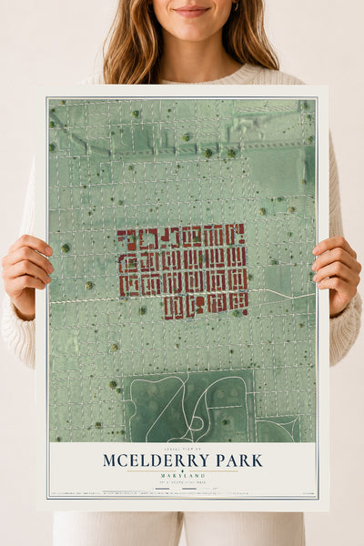 Map of McElderry Park, Maryland, 18 x 24 inch unframed archival matte print