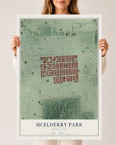 Map of McElderry Park, Maryland, 24 x 36 inch unframed archival matte print