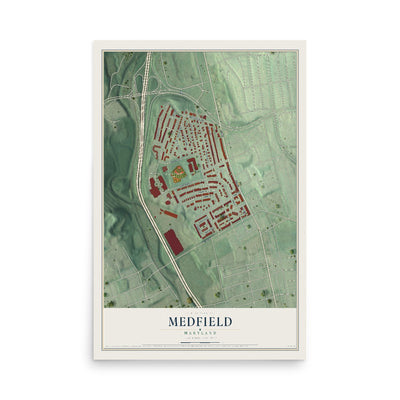Map of Medfield, Maryland, 12 x 18 inch unframed archival matte print