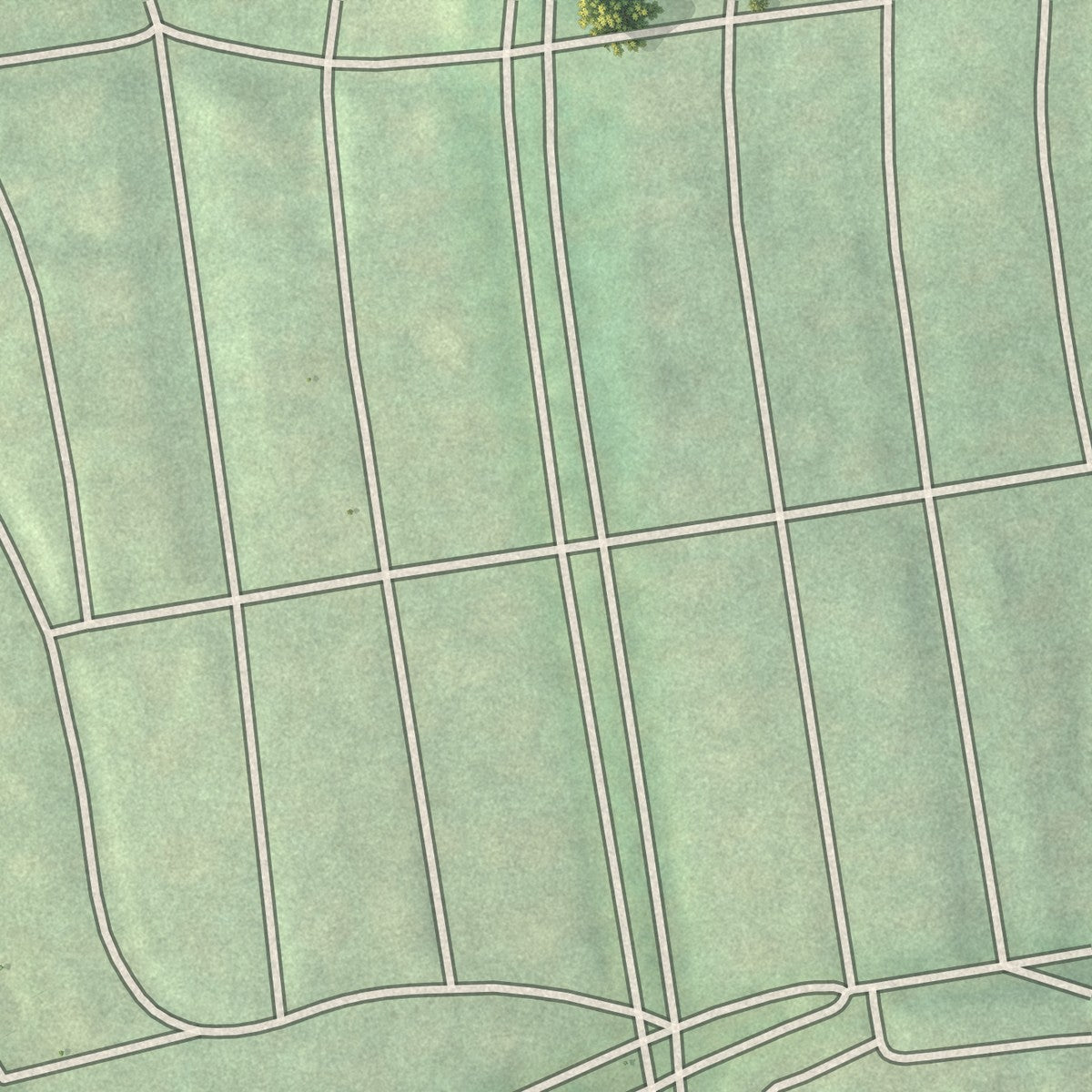 Second close-up of the map of Medfield, Maryland print showing more streets and buildings