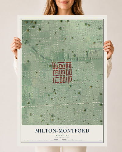 Map of Milton-Montford, Maryland, 24 x 36 inch unframed archival matte print