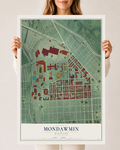 Map of Mondawmin, Maryland, 24 x 36 inch unframed archival matte print