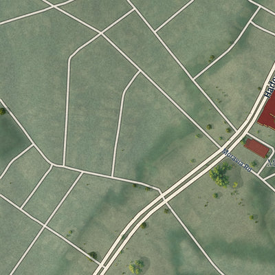 Second close-up of the map of Moravia-Walther, Maryland print showing more streets and buildings