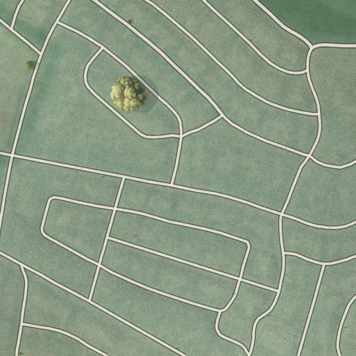 Close-up of the map of Mt Pleasant Park, Maryland print showing street and building detail