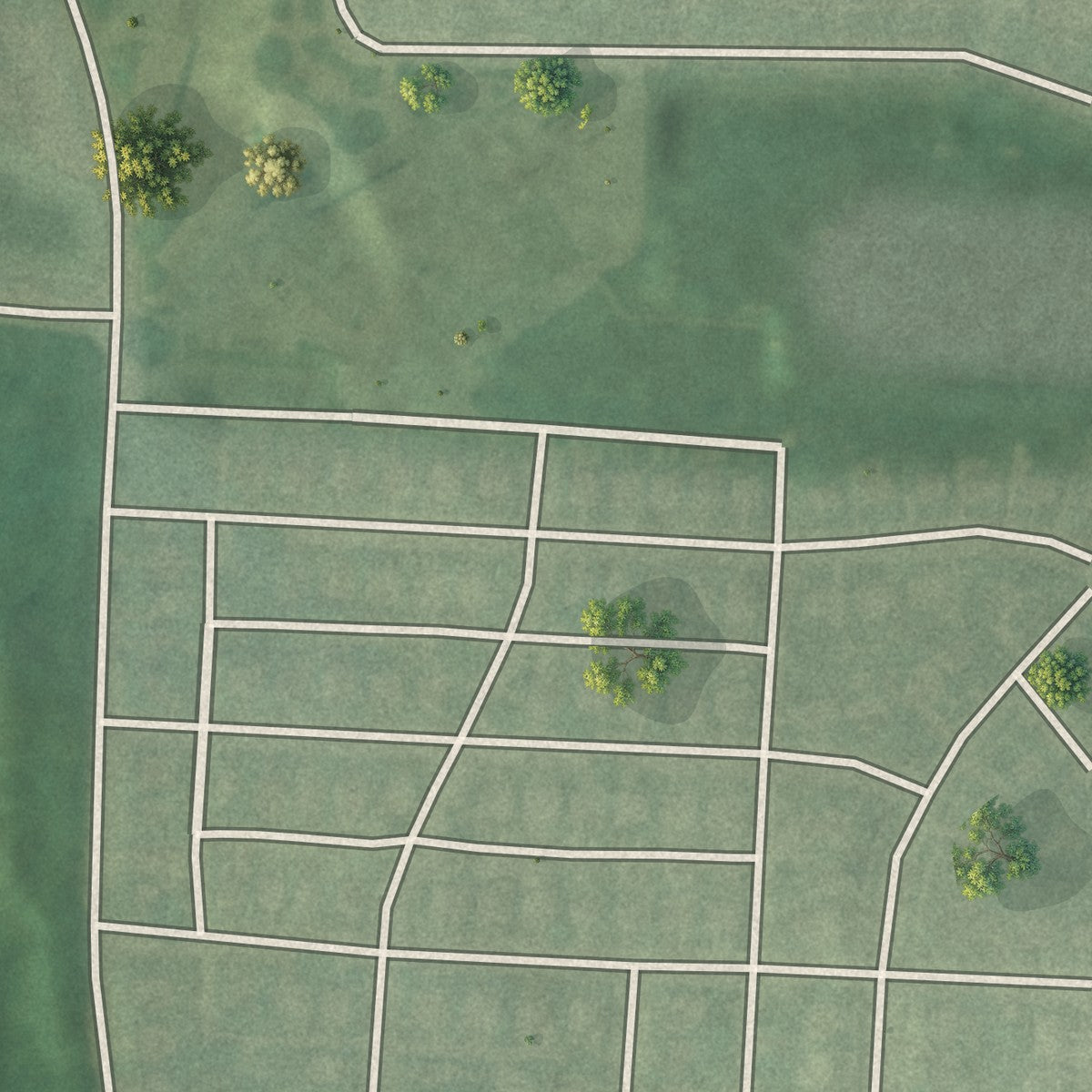 Second close-up of the map of Mt Pleasant Park, Maryland print showing more streets and buildings