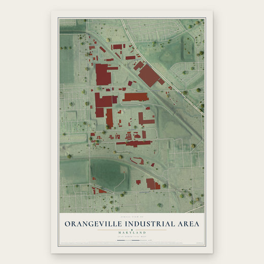 Orangeville Industrial Area, Maryland map print, the full design