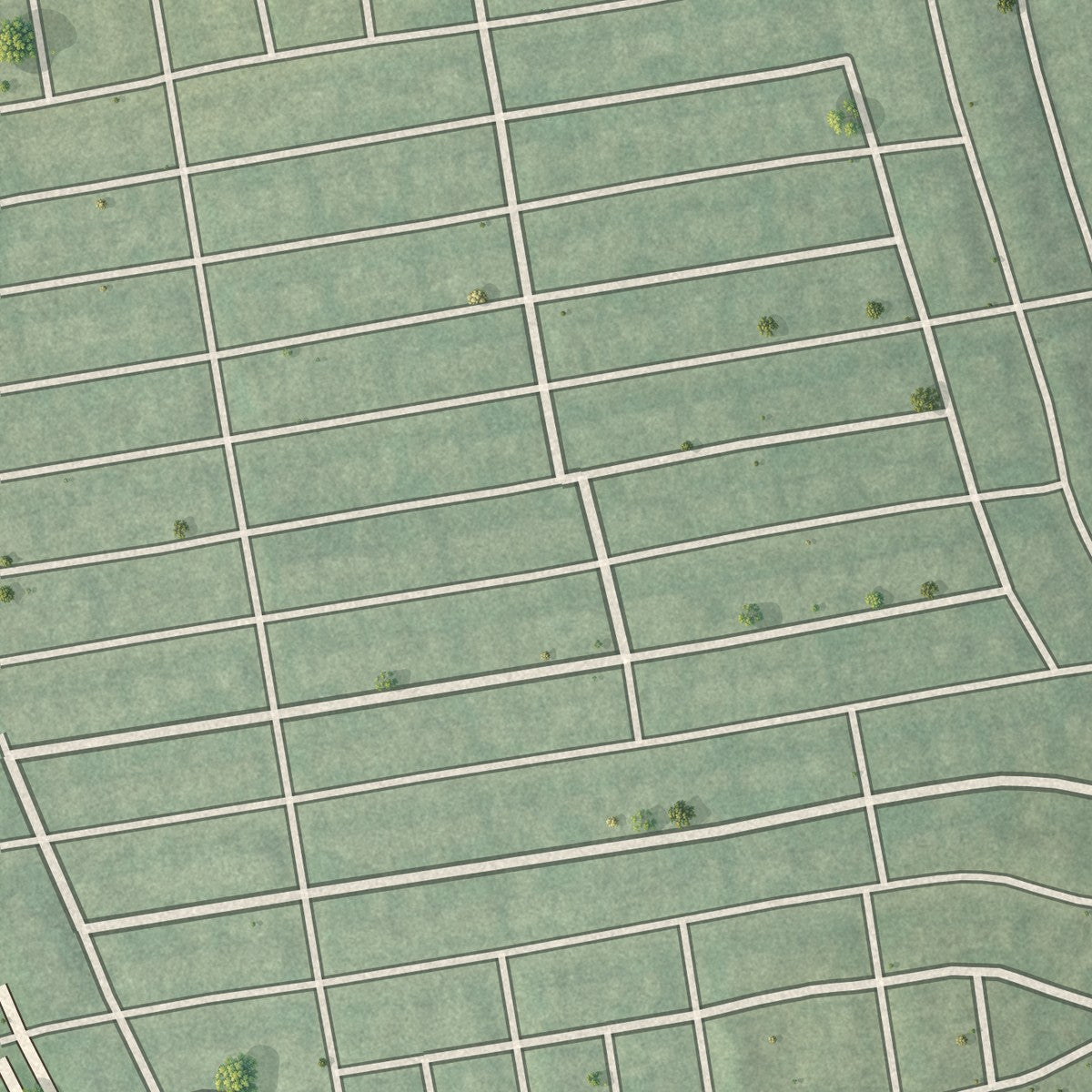 Close-up of the map of Orchard Ridge, Maryland print showing street and building detail