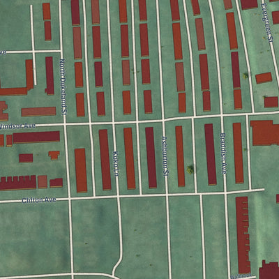 Close-up of the map of Panway-Braddish Avenue, Maryland print showing street and building detail
