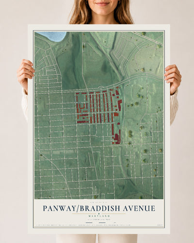 Map of Panway-Braddish Avenue, Maryland, 24 x 36 inch unframed archival matte print