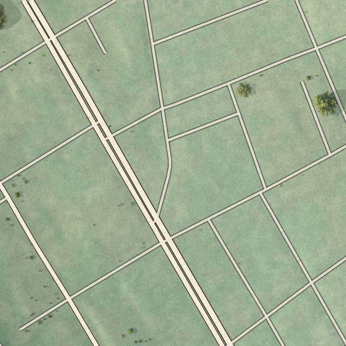 Second close-up of the map of Park Circle, Maryland print showing more streets and buildings