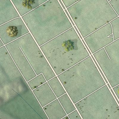 Second close-up of the map of Parklane, Maryland print showing more streets and buildings