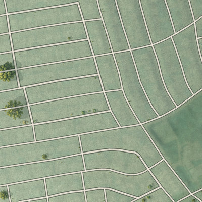Close-up of the map of Parkside, Maryland print showing street and building detail