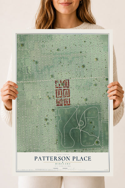 Map of Patterson Place, Maryland, 18 x 24 inch unframed archival matte print