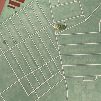 Second close-up of the map of Pimlico Good Neighbors, Maryland print showing more streets and buildings