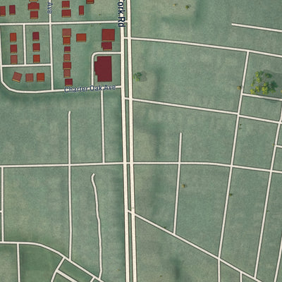 Close-up of the map of Radnor-Winston, Maryland print showing street and building detail