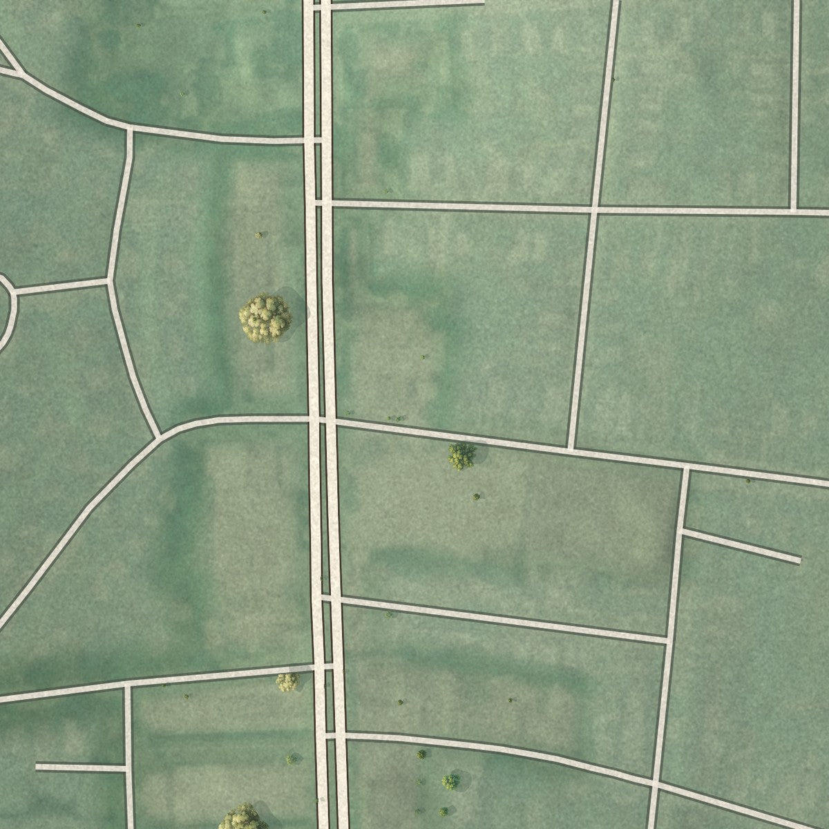 Second close-up of the map of Radnor-Winston, Maryland print showing more streets and buildings