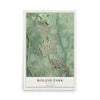 Map of Roland Park, Maryland, 12 x 18 inch unframed archival matte print