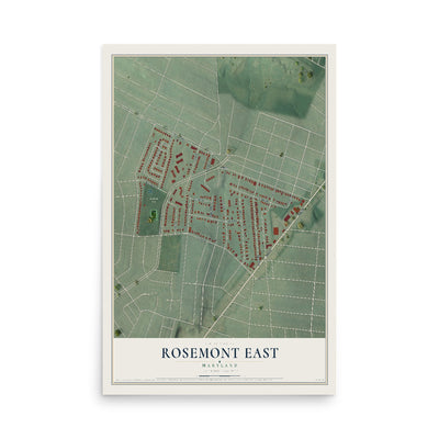 Map of Rosemont East, Maryland, 12 x 18 inch unframed archival matte print