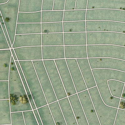 Second close-up of the map of Saint Helena, Maryland print showing more streets and buildings