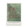 Map of Sandtown-Winchester, Maryland, 12 x 18 inch unframed archival matte print