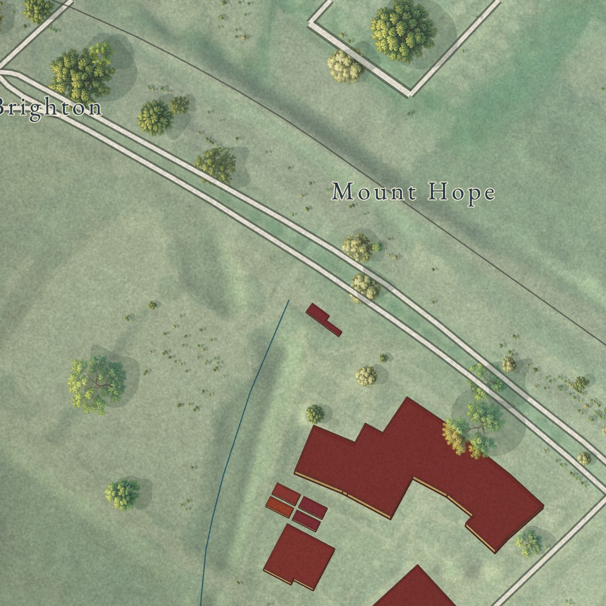 Close-up of the map of Seton Business Park, Maryland print showing street and building detail