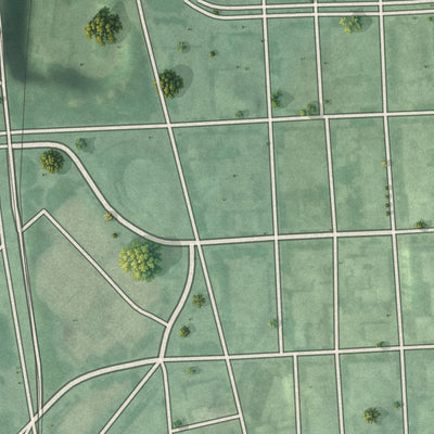 Second close-up of the map of Seton Hill, Maryland print showing more streets and buildings