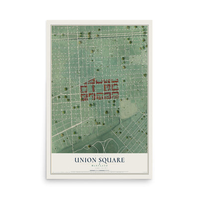 Map of Union Square, Maryland, 12 x 18 inch unframed archival matte print