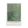 Map of Villages of Homeland, Maryland, 12 x 18 inch unframed archival matte print