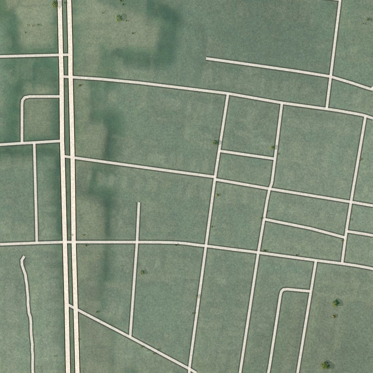Close-up of the map of Villages of Homeland, Maryland print showing street and building detail