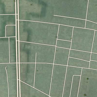 Close-up of the map of Villages of Homeland, Maryland print showing street and building detail