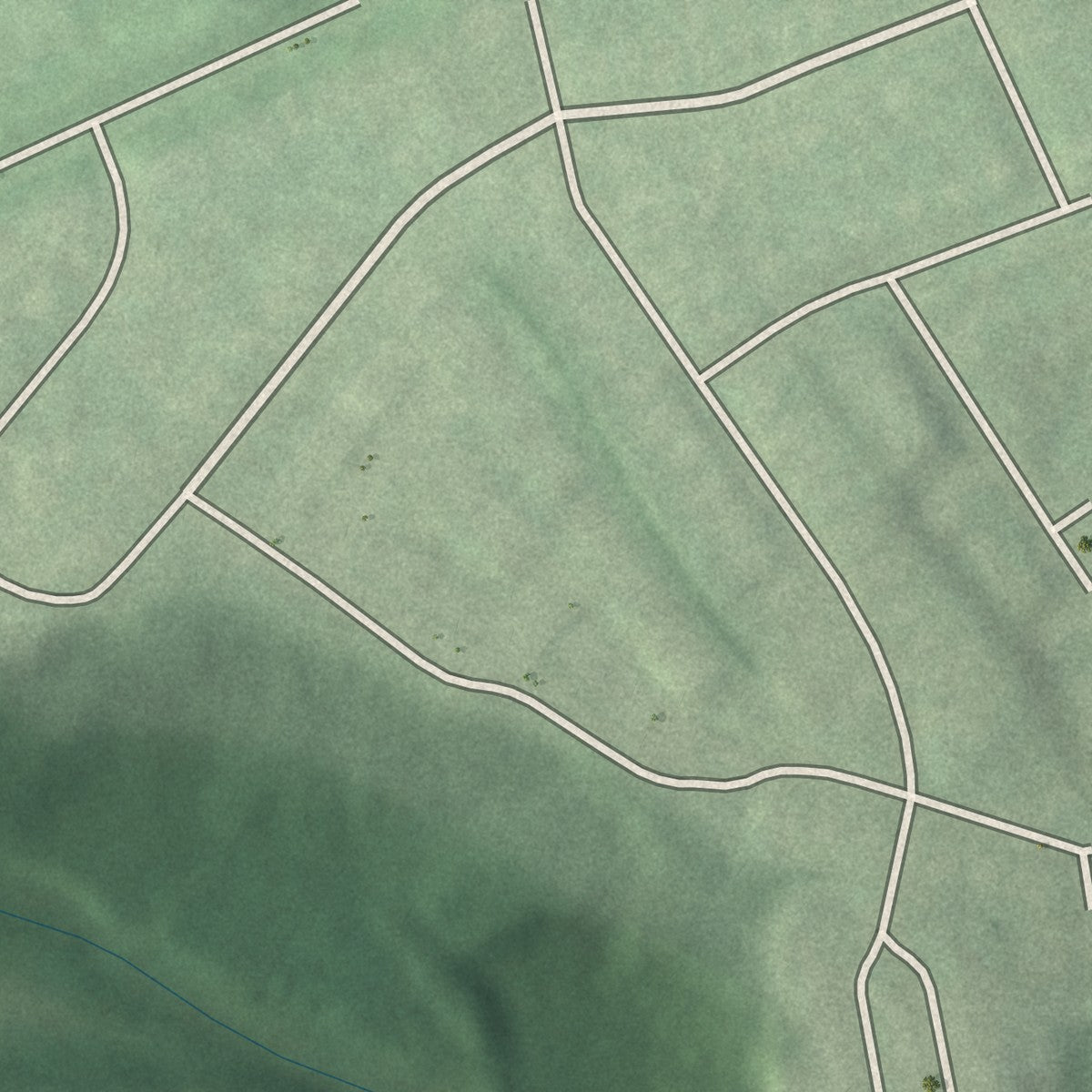 Second close-up of the map of Wakefield, Maryland print showing more streets and buildings