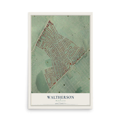 Map of Waltherson, Maryland, 12 x 18 inch unframed archival matte print