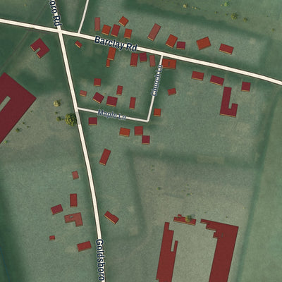 Close-up of the map of Barclay, Maryland print showing street and building detail