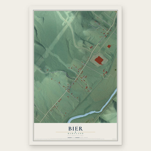 Bier, Maryland map print, the full design