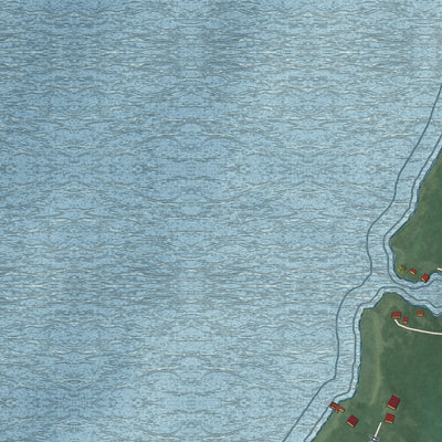 Close-up of the map of Bivalve, Maryland print showing street and building detail