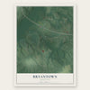 Bryantown, Maryland map print, the full design