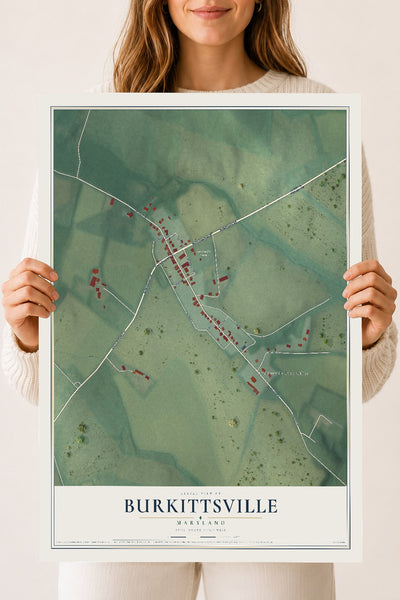 Map of Burkittsville, Maryland, 18 x 24 inch unframed archival matte print