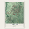 Calverton, Maryland map print, the full design
