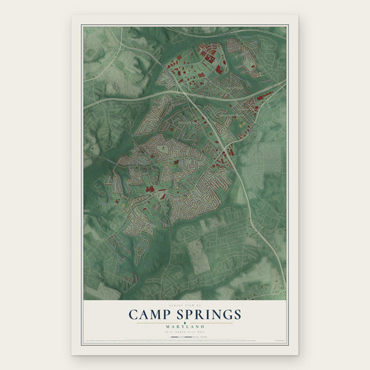 Camp Springs, Maryland map print, the full design
