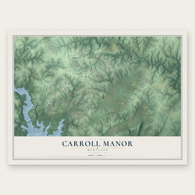 Carroll Manor, Maryland map print, the full design
